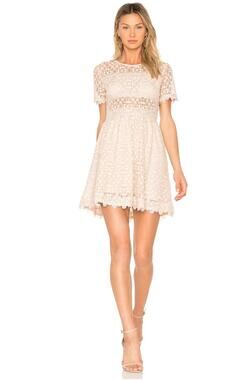 joa pink lace dress J.O.A. Lace Midi Dress Size L Pink Lace Glam Cocktail Party Event Wedding Guest
